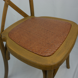 Sedia Crossback <span class=keywords><strong>in</strong></span> Resina Effetto <span class=keywords><strong>Legno</strong></span>, Stile Classico Rustico, Impilabile, Resistente, per Eventi, Feste e Matrimoni - Product Image 4