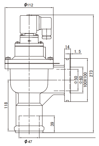 BFEC DMF-ZF-40S 1.5'' Flanged Solenoid Diaphragm Pulse Jet Valve For Dust Collector