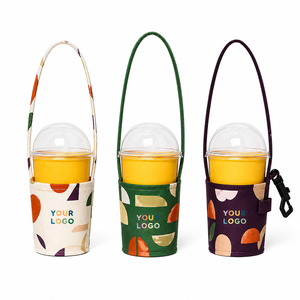 Sac fourre-tout en toile premium avec fond intégral et longue poignée en ruban, personnalisable avec logo, réutilisable pour le transport de boissons (café, lait, thé) - Product Image 4