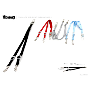 Arnés de Seguridad para Mascotas Yommy, 50-70cm Ajustable, Cinturón de Seguridad para Perros con Doble Clip para Asiento de Coche - Product Image 2