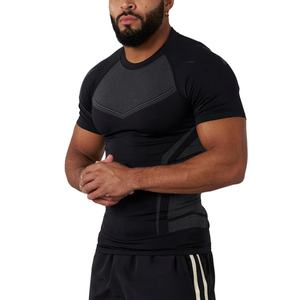 Summer <b>High</b> Quality Custom logo Short Sleeves Round Breathable <b>Collar</b> Running Apparel <b>Men</b> Sport Seamless t <b>Shirts</b> - Product Image 6