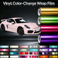 Film adhésif vinyle brillant vert citron effet caméléon pour voiture, autocollant sans bulles