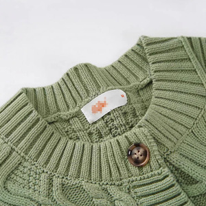 Women's Cotton Knit <b>Cardigan</b> <b>Sweater</b> Solid Color Loose Fit Autumn Winter Wear - Product Image 2