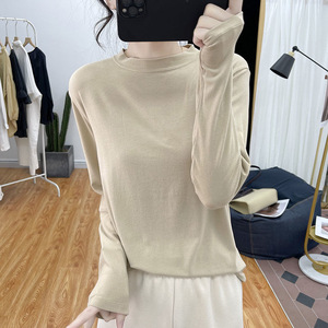 Women Long Sleeve Thermal Base Layer Shirt Round Neck Loose Fit Military Green Plus Size Autumn Winter Wear - Product Image 3