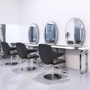 Estación de Espejo Moderna para Salón de Belleza con Mesa, Espejo Comercial para Peluquería y Estilismo, Mueble para Salón de Belleza - Product Image 2
