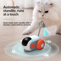 NCI PET Automatisches RC-Katzenspielzeug im Tumbler-Stil mit abnehmbarem Feder-Teaser für Indoor-Enrichment und tägliche Langeweile-Bekämpfung