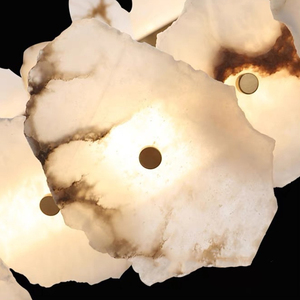 Lustre en albâtre nordique, éclairage de plafond nordique, lustre pour salon, luminaires suspendus en albâtre pour cuisine - Product Image 4