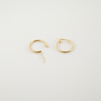 Accessoires de fabrication de bijoux pour enfants : Breloques géométriques classiques en laiton plaqué or 18 carats, style européen, pour clips d'oreille