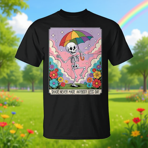 Camiseta Retro con Estampado de Esqueleto y Arcoíris del Orgullo LGBTQ, Unisex, Talla Adulto - Product Image 3