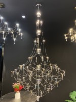 Lustre en cristal ECOJAS Light Cube personnalisable de haute qualité pour villa peoject hôtel salon suspension en verre