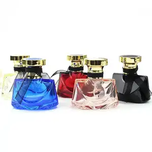Exclusivo 30ml vazio colorido perfume garrafas luxo parfum garrafa de vidro com caixa de presente