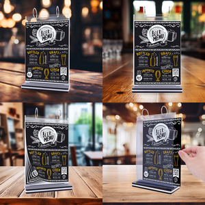 Rak <span class=keywords><strong>Display</strong></span> Menu Dua Sisi Multi Halaman, Dapat Dilepas, untuk Bisnis, Restoran, Supermarket, dan Rumah - Product Image 6