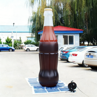 Marca promocional gigante botella inflable publicidad personalizada botella de cerveza inflable réplica impermeable botella de Cola inflable
