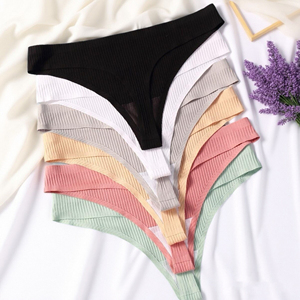 <span class=keywords><strong>Slip</strong></span> da <span class=keywords><strong>Donna</strong></span> in Puro <span class=keywords><strong>Cotone</strong></span> all'Ingrosso, Monocolore, Vita Bassa, Stile Semplice e Sottile, Bikini Sexy - Product Image 2