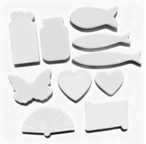 Aimant de réfrigérateur DIY en céramique, aimant souvenir blanc vierge pour impression UV et sublimation - Product Image 3