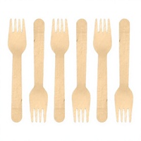 WedDecor Lot de 100 fourchettes jetables en bambou sans BPA, taille moyenne, pour mariages, fêtes, pique-niques, barbecues, Noël, voyages