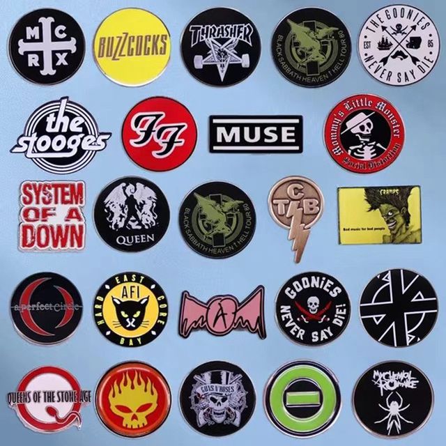 Pop Rock Band Enamel Pin Classic Music Album Song Lyrics Punk Badge Band Brooch Lapel Pin Clothing Accessories Wholesale