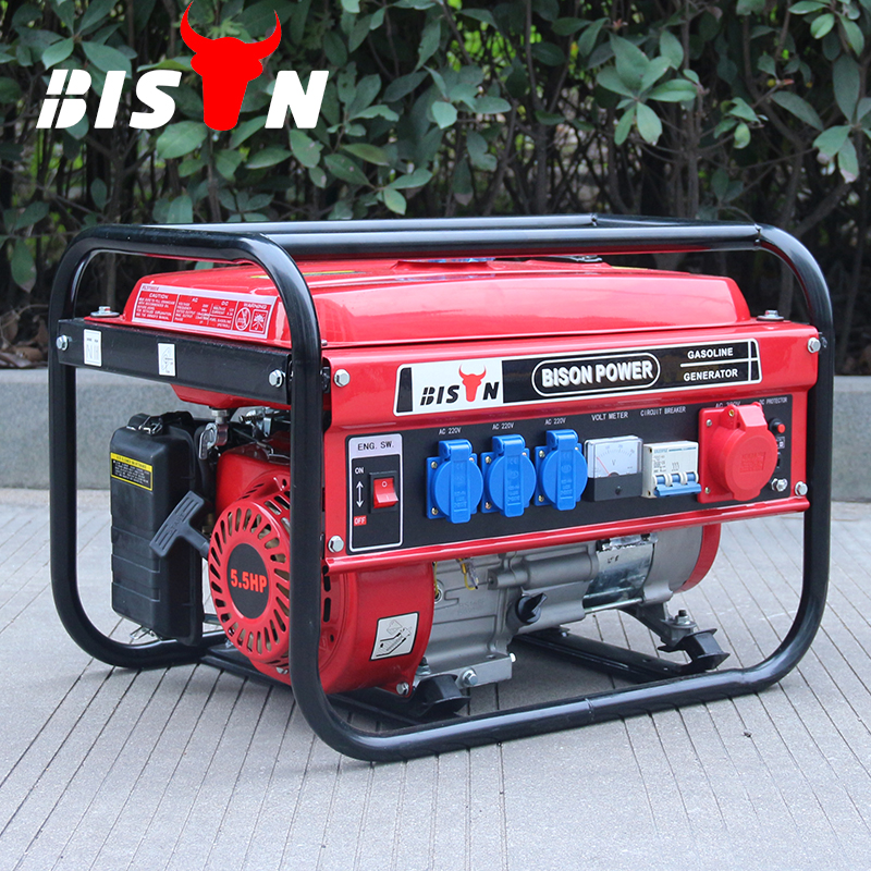 Bison Machinery 3 Phase Max Power 2.5KW 2.5KVA 2500 Watts 5KW 168f Engine 5.5hp Gasoline Generator