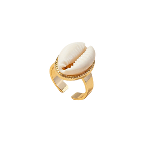Zooying réglable cauri coquille anneau 18K or argent plaqué cuivre <span class=keywords><strong>bohème</strong></span> <span class=keywords><strong>Style</strong></span> côtier empilable pour les femmes cadeau de <span class=keywords><strong>mariage</strong></span> - Product Image 5