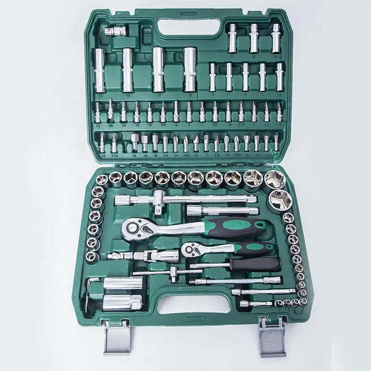 Высококачественные зеленые инструменты, Лидер продаж, профессиональный набор торцевых гаечных ключей для ремонта 94 шт.