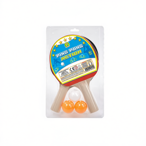 Ensemble de ping-pong en blister, 2 raquettes, 3 balles, jeu de sport d'intérieur - Product Image 2