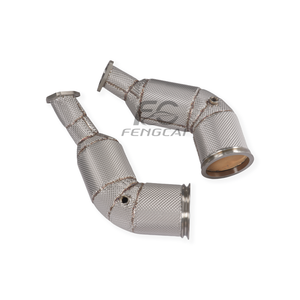 Collecteur d'échappement personnalisé pour Audi RS6 RS7 S8 4.0T C8 D5, tuyau d'échappement performance en acier inoxydable SS304 avec bouclier <span class=keywords><strong>thermique</strong></span>, amélioration de puissance - Product Image 2