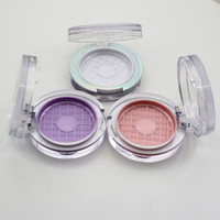 WH-Y6037 Boîtier vide en plastique pour fard à paupières compact à 3 teintes, avec grille gaufrée simple, OEM Marque Privée pour l'emballage de maquillage