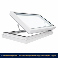 Fenêtre de toit rétractable électrique Maplemiles, vitre verticale automatique étanche avec cadre en alliage d'aluminium pour appartement