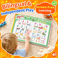 Livre interactif parlant en espagnol pour les tout-petits, livre sonore d'apprentissage précoce, jouet éducatif de lecture pour enfants