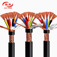 19 코어 RVVP 유연한 차폐 케이블 0.12-2.5mm² 주석 도금 브레이드 스크린 고성능 다중 코어 신호 트렁크 라인