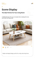Table basse compacte moderne et minimaliste en MDF avec plateau en bois et rangement, idéale pour balcon, salon ou maison