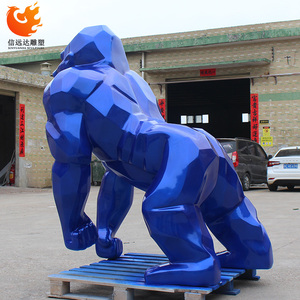 Tượng khỉ đột bằng nhựa composite trang trí kim loại, khuyến mãi nóng, dùng trang trí ngoài trời - Product Image 4