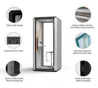 Cabine de bureau modulaire insonorisée et amovible pour réunions, travail privé et espaces ouverts, avec isolation phonique et suppression du bruit