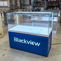 Armoires de téléphone portable en métal personnalisées Éclairage LED Vitrines en verre-Vitrines de produits électroniques