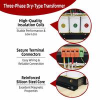 Transformateur triphasé 380V vers 220V, 200V, 660V, 480V, élévateur et abaisseur de tension, photovoltaïque, transformateur d'isolement de type sec