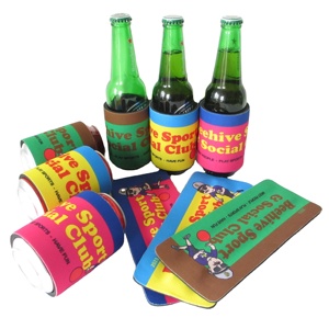 Wholesale Blank Sublimation 5Mm Neoprene Spring Snap Stubby Holder Custom Logo 12 Oz Beer Can Cooler Sleeve Slap Wrap Coozies - Product Image 1