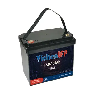 블루투스가 장착 된 전기 보트 UPS 용 12 볼트 딥 사이클 lifepo4 배터리 12 v 50ah/60ah/80ah/100ah 리튬 이온 배터리