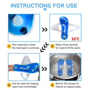 Plantillas Térmicas Reutilizables de <span class=keywords><strong>Gel</strong></span> Caliente y Frío para Terapia de Calor Instantáneo, Almohadillas de Masaje para Pies - Product Image 5