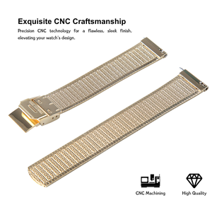 Correa de reloj de acero inoxidable 316 en relieve con cierre sólido de 18mm para Samsung <span class=keywords><strong>Huawei</strong></span> Xiaomi Smartwatches Relojes clásicos - Product Image 2