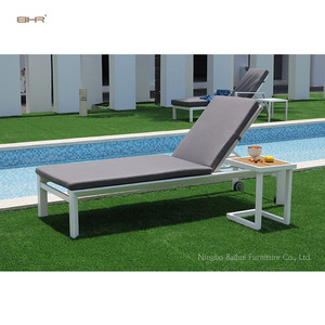 BHR Sun Loungers Aluminium Pool Lounge <strong>Garden</strong> Sun Bed Sun Deck <strong>Chair</strong> Lazy <strong>Chair</strong> <strong>Recliner</strong> Adjustable Chaise Lounge <strong>Cushions</strong> - Product Image 2
