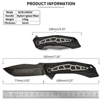 Couteau de poche pliant, lame en acier inoxydable 8Cr13 avec clip, outil tactique EDC, outil utilitaire extérieur, MOQ 2, logo personnalisé