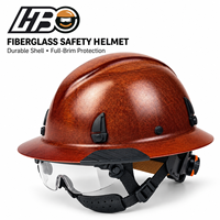 Casque de sécurité industriel HBC ANSI Z89.1 Skullgard en fibre de verre à bord complet pour la Bolivie - Fournisseur industriel