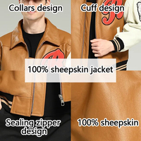 Veste en cuir de veau 100% véritable veste universitaire pour hommes vêtements en cuir de haute qualité personnalisés veste en cuir décontractée pour hommes