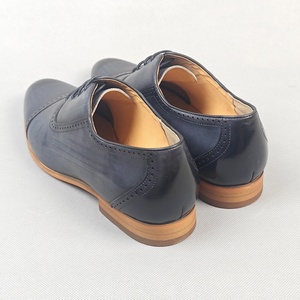 Men's Plaid Pattern Genuine Leather Lace-Up Oxford <b>Shoes</b> Breathable Anti-Slip Durable Casual Cowhide <b>Height</b> <b>Increasing</b> Sporty - Product Image 4