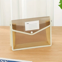 Porte-documents extensible en plastique transparent multi-couleurs A4 B5 FC imperméable avec bouton