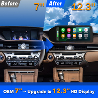 Lecteur multimédia automobile Lexus ES 2012-2017, écran 12,3'' pour lecteurs DVD avec interface sans fil CarPlay Android Auto Binarytek
