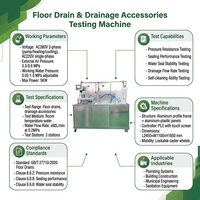 Probador de Accesorios de Drenaje de Tuberías de 3 Estaciones con Sistema de Control PLC para Pruebas de Sellado de Agua y Caudal