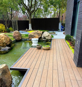Resistencia Uv Wpc Hollow Composite Decking <span class=keywords><strong>Patio</strong></span> Tejas Tablero de terraza al aire libre - Product Image 3