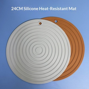 Sous-plats en silicone résistants à la chaleur de 9,45 pouces pour plats chauds, casseroles et poêles, tapis de comptoir ronds pour comptoirs de cuisine - Product Image 5