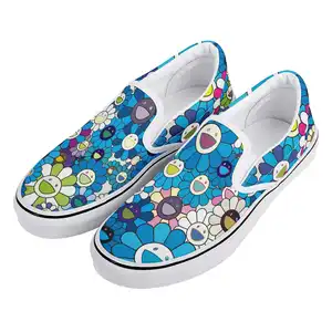 Nieuwe Goede Kwaliteit Laag Uitgesneden Dames Canvas Sneakers Graffiti Damesflats Mode Casual Schoenen Print On Demand Schoenen Met Hete Verkoop